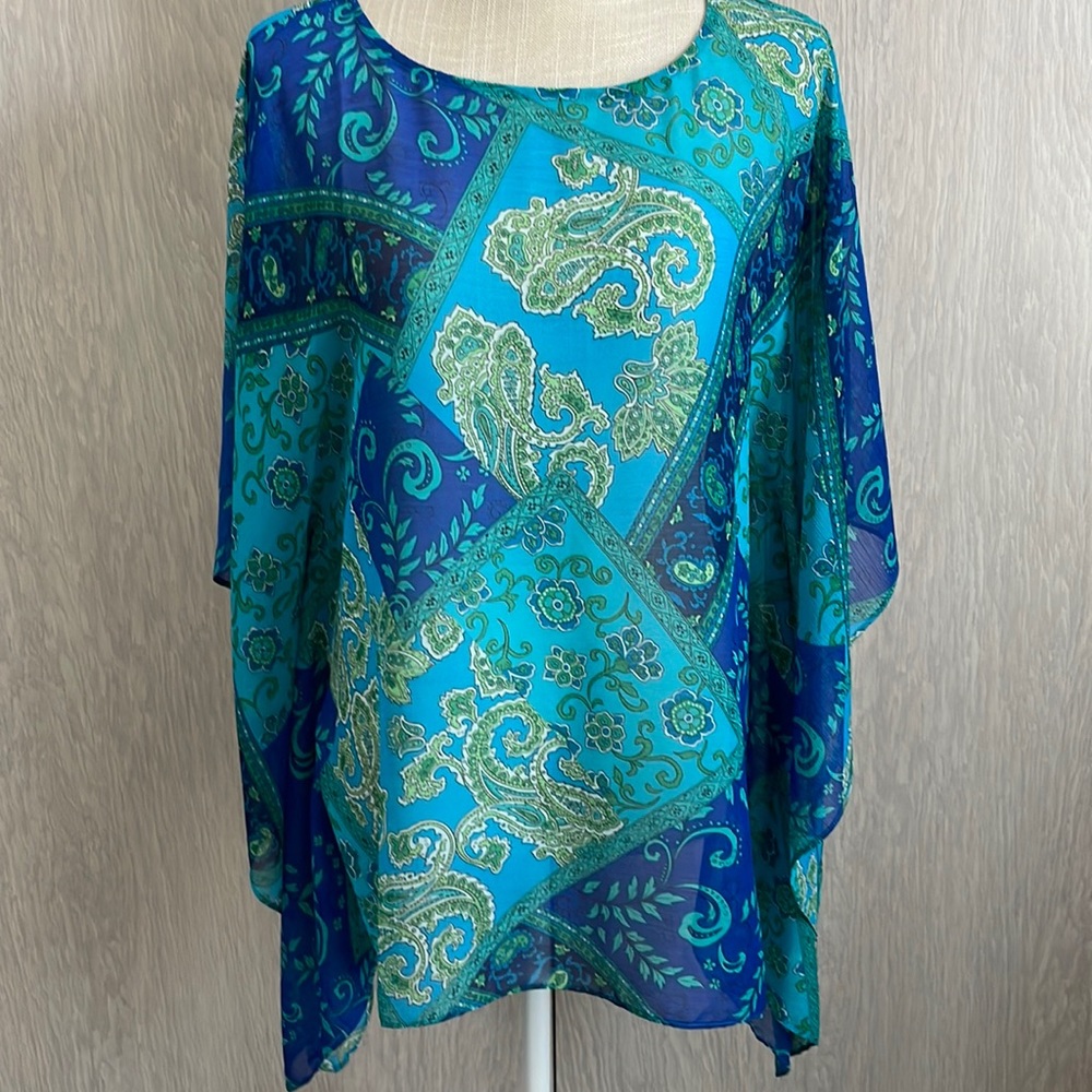 Susan Graver Sheer Batwing Top